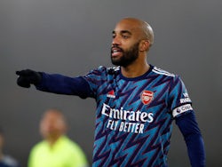 Alexandre Lacazette in action for Arsenal in December 2021