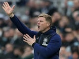  Newcastle United manager Eddie Howe reacts, December 19, 2021