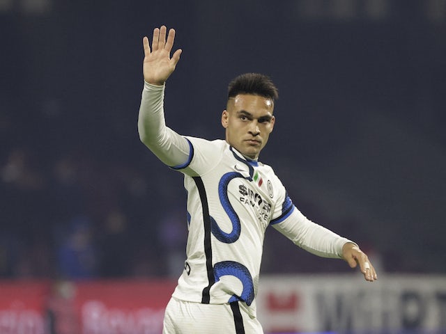 Lautaro Martinez in action for Inter on December 17, 2021