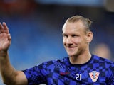 Croatia's Domagoj Vida during the warm up before the match, September 4, 2021