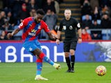 Odsonne Edouard scores a penalty for Crystal Palace against Norwich City in December 2021