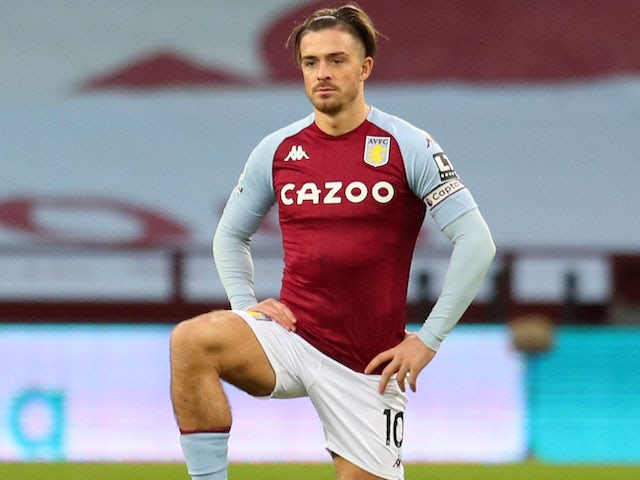 Jack Grealish in action for Aston Villa on December 26, 2020