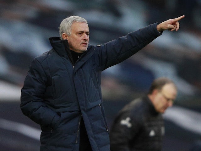 Tottenham Hotspur manager Jose Mourinho pictured on January 2, 2021