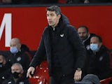 Wolverhampton Wanderers manager Bruno Lage during the match on January 3, 2022