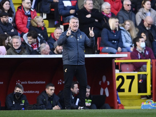 Norwich City manager Dean Smith reacts on January 9, 2022