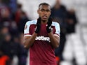 West Ham United's Issa Diop applauds fans after the match, October 21, 2021