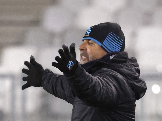 Marseille coach Jorge Sampaoli during the match on January 7, 2022