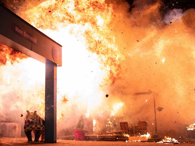 An explosion on a special episode of Hollyoaks on January 12, 2022