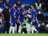 Lewis Baker and Harvey Vale are introduced as Chelsea substitutes against Chesterfield on January 8, 2022.