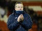 Barrow manager Mark Cooper applauds the fans at full time on January 8, 2022