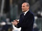 Juventus coach Massimiliano Allegri reacts on January 6, 2022