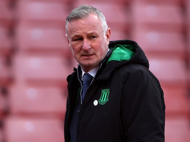 Stoke City manager Michael O'Neill after the match on January 9, 2022