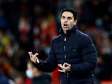 Mikel Arteta in charge of Arsenal in December 2021