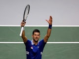 Novak Djokovic pictured at the Davis Cup in December 2021