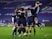 Paris Saint-Germain's (PSG) Thilo Kehrer celebrates scoring their first goal with teammates on January 9, 2022