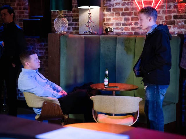 Aaron and Bobby on the second episode of EastEnders on January 11, 2022