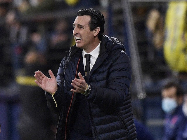Villarreal coach Unai Emery during the match on January 9, 2022