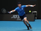 Andy Murray in action in Melbourne in January 2022