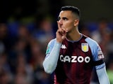  Aston Villa's Anwar El Ghazi celebrates after scoring his penalty during the shoot-out, September 22, 2021