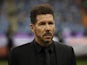 Atletico Madrid coach Diego Simeone before the match on January 13, 2022