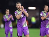  Tottenham Hotspur's Eric Dier applauds fans after the match, January 1, 2022