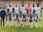 Ghana players pose for a team group photo before the match on January 10, 2022