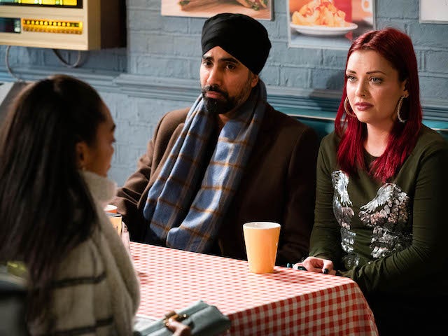 Kheerat and Whitney on EastEnders on January 17, 2022