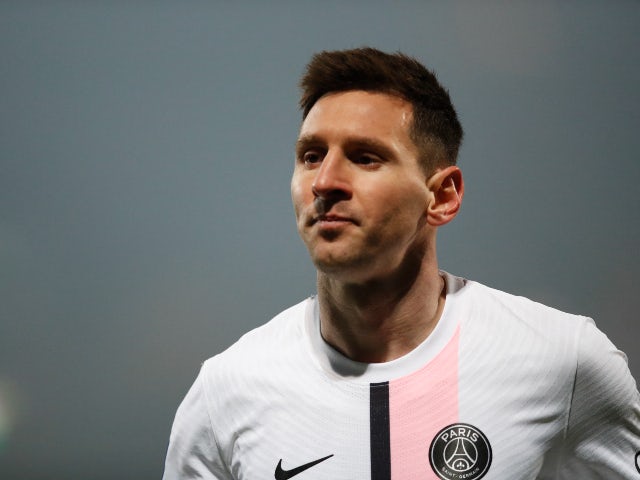 Lionel Messi in action for Paris Saint-Germain on December 22, 2021