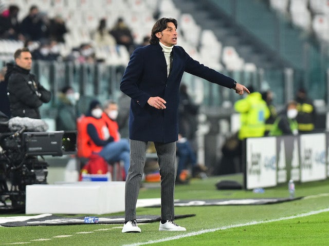 Udinese coach Luca Gotti during the match on January 15, 2022
