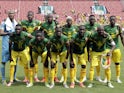 Mali players line up before the match on January 12, 2022