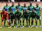 Sierra Leone players pose for a team group photo before the match on January 11, 2022