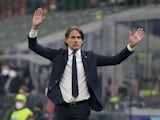 Inter Milan coach Simone Inzaghi on January 12, 2022