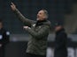 Borussia Monchengladbach coach Adi Hutter reacts on January 22, 2022