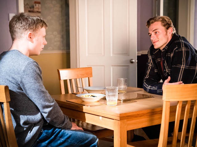 Bobby and Peter on EastEnders on January 31, 2022