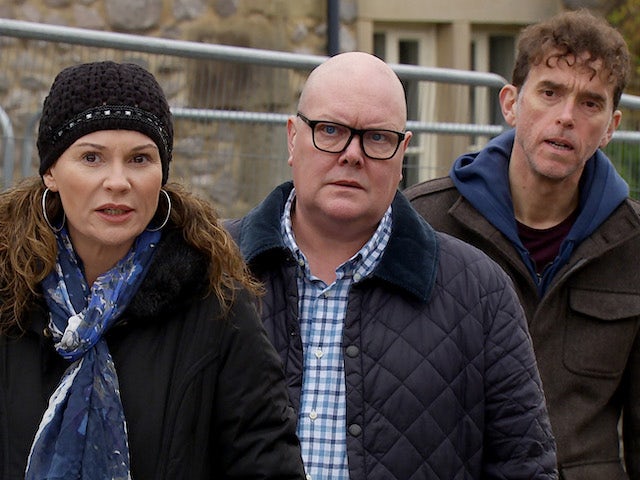 Chas, Paddy and Marlon on the second episode of Emmerdale on February 3, 2022