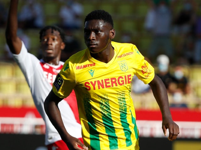 Randal Kolo Muani in action for Nantes in January 2022