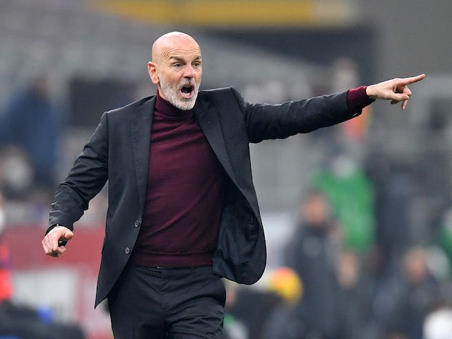AC Milan coach Stefano Pioli on January 23, 2022