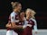 West Ham United Women's Dagny Brynjarsdottir celebrates scoring their second goal with teammates on January 23, 2022