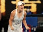Ashleigh Barty celebrates winning the Australian Open on January 29, 2021