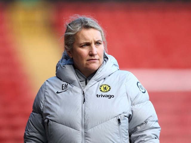 Chelsea Women manager Emma Hayes before the match on January 28, 2022