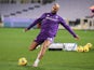 Sofyan Amrabat warms up for Fiorentina in March 2021
