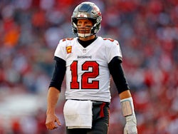 Tom Brady in action for the Tampa Bay Buccaneers on January 23, 2022