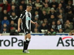 Newcastle United's Ciaran Clark leaves the pitch after he is sent off, November 30, 2021