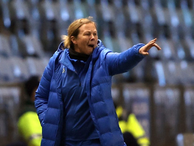 Tottenham Hotspur Women manager Rehanne Skinner on February 3, 2022