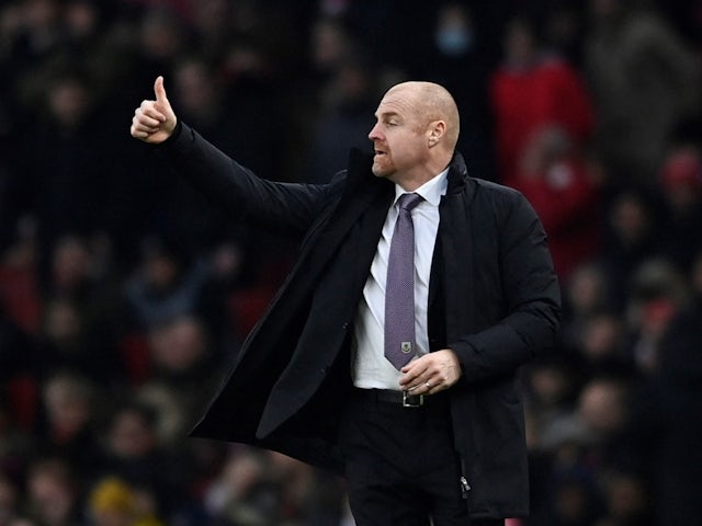  Burnley manager Sean Dyche reacts on January 1, 2022