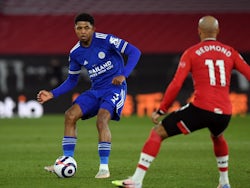  Leicester City's Wesley Fofana in action with Southampton's Nathan Redmond on April 30, 2021