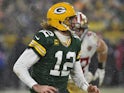 Aaron Rodgers in action for the Green Bay Packers on February 1, 2022