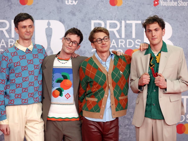 Glass Animals arrive at the Brit Awards on February 8, 2022