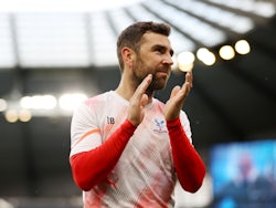 Crystal Palace's James McArthur during the warm up before the match on October 30, 2022