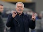 Roma coach Jose Mourinho reacts on February 8, 2022